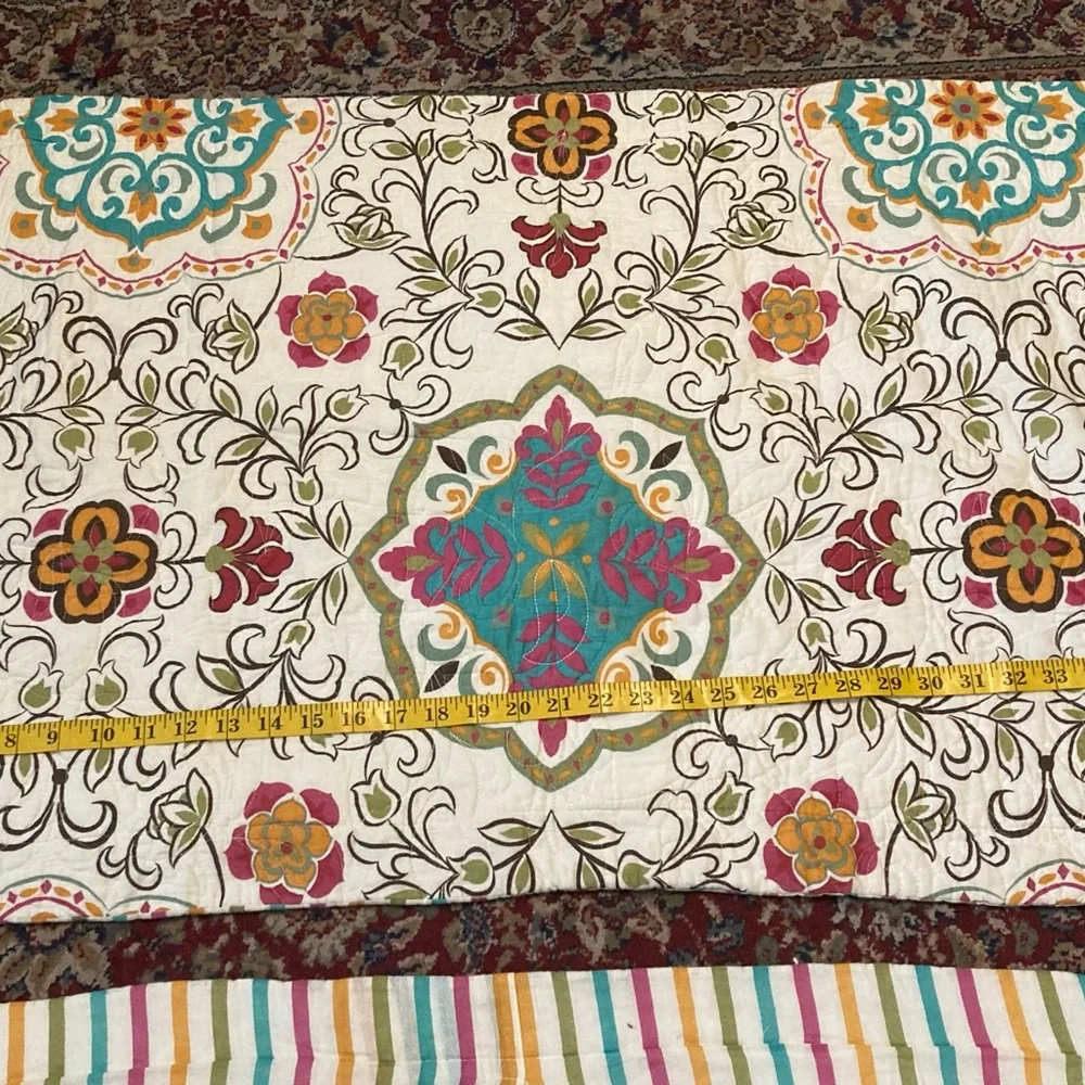 Embroidered Decorative Pillow Cover Shams set of 2
